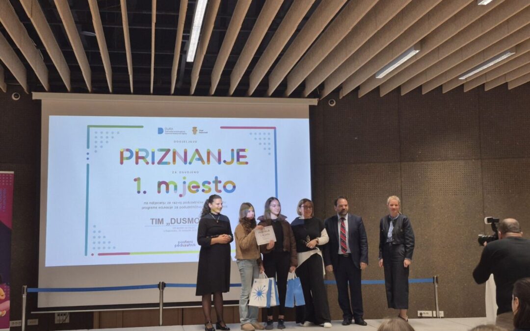 PROJEKT „PODUZETNIŠTVO U OSNOVNOJ ŠKOLI“ – OSVOJENO 1. MJESTO